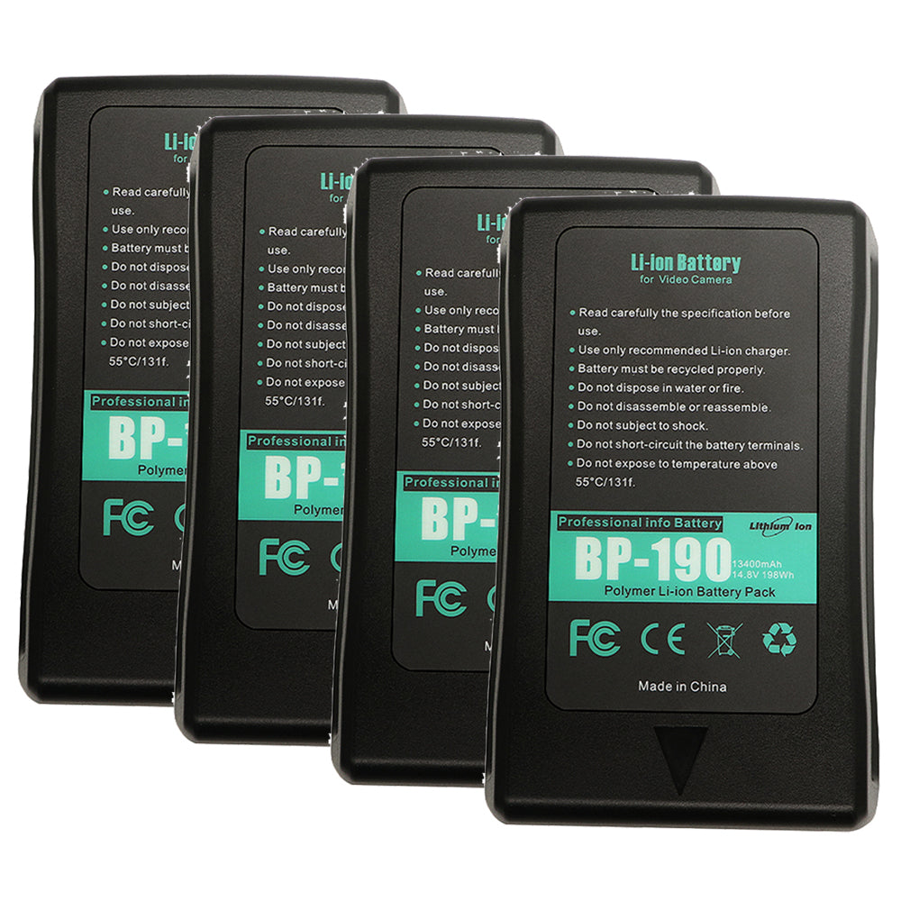 For Sony BP-190W Battery Broadcast Camera V-Mount V-Mount / V-Lock Battery BP-65H 13400mAh Camera Batteries