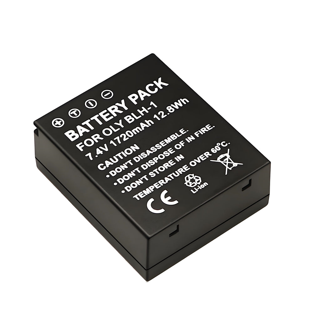For Olympus BLH-1 (Fully Decoded) Battery OM-D E-M1 Mark II, OM-D E-M1 Mark III, OM-D E-M1X 1720mAh Camera Batteries