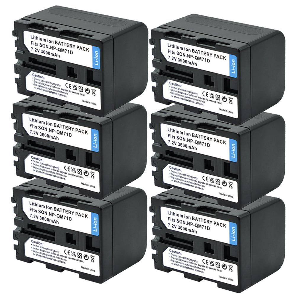 3600mAh NP-QM71D Battery Compatible with Sony  CCD-TRV106 CCD-TRV108 CCD-TRV116 Camera Batteries