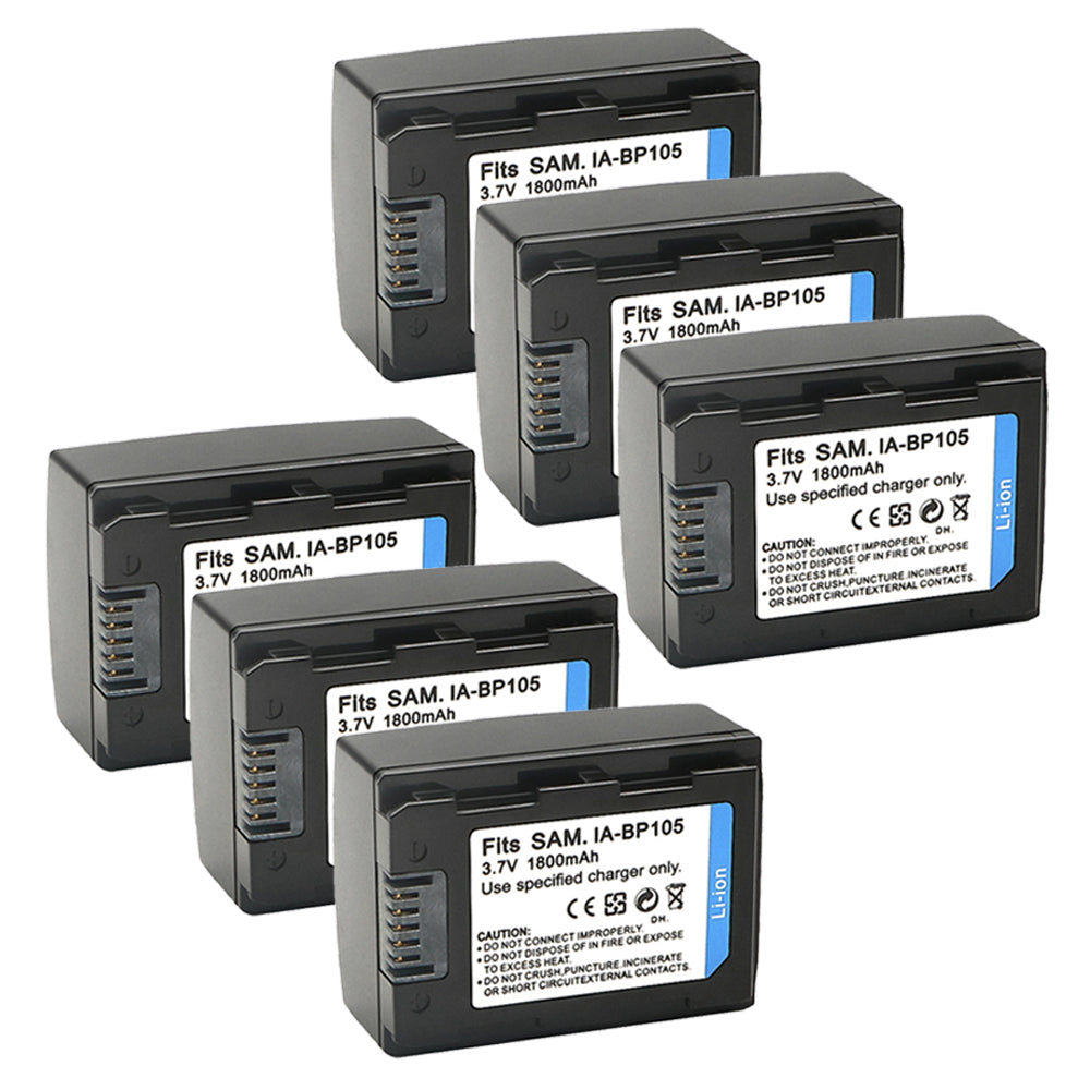 For Samsung IA-BP105R Battery HMX-F80, HMX-F90, HMX-F800, HMX-F900, SMX-F50, SMX-F53, SMX-F54, SMX-F500 1100mAh Camera Batteries