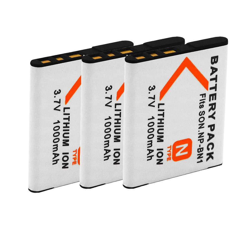 For Sony NP-BN1 Battery Cyber-shot DSC-J10 DSC-QX10 1000mAh Camera Batteries