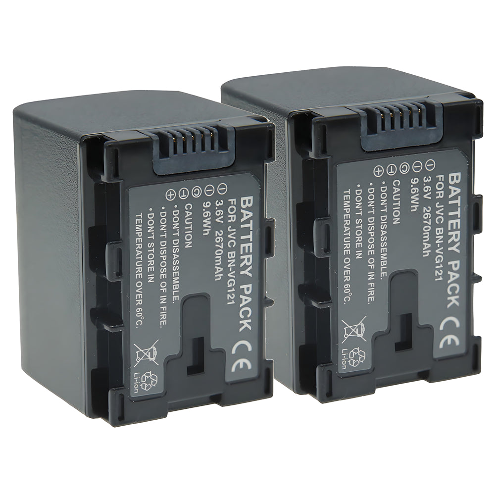 For JVC Camera Battery BN-VG121 3.6V 2670mAh Batteries