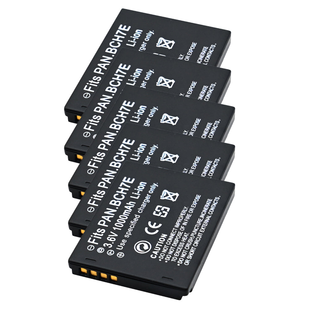 For Panasonic DMW-BCH7E Battery DMW-BCH7 DMW-BCH7PP DMC-FP1 DMCFP2 DMCFP3 1000mAh Camera Batteries
