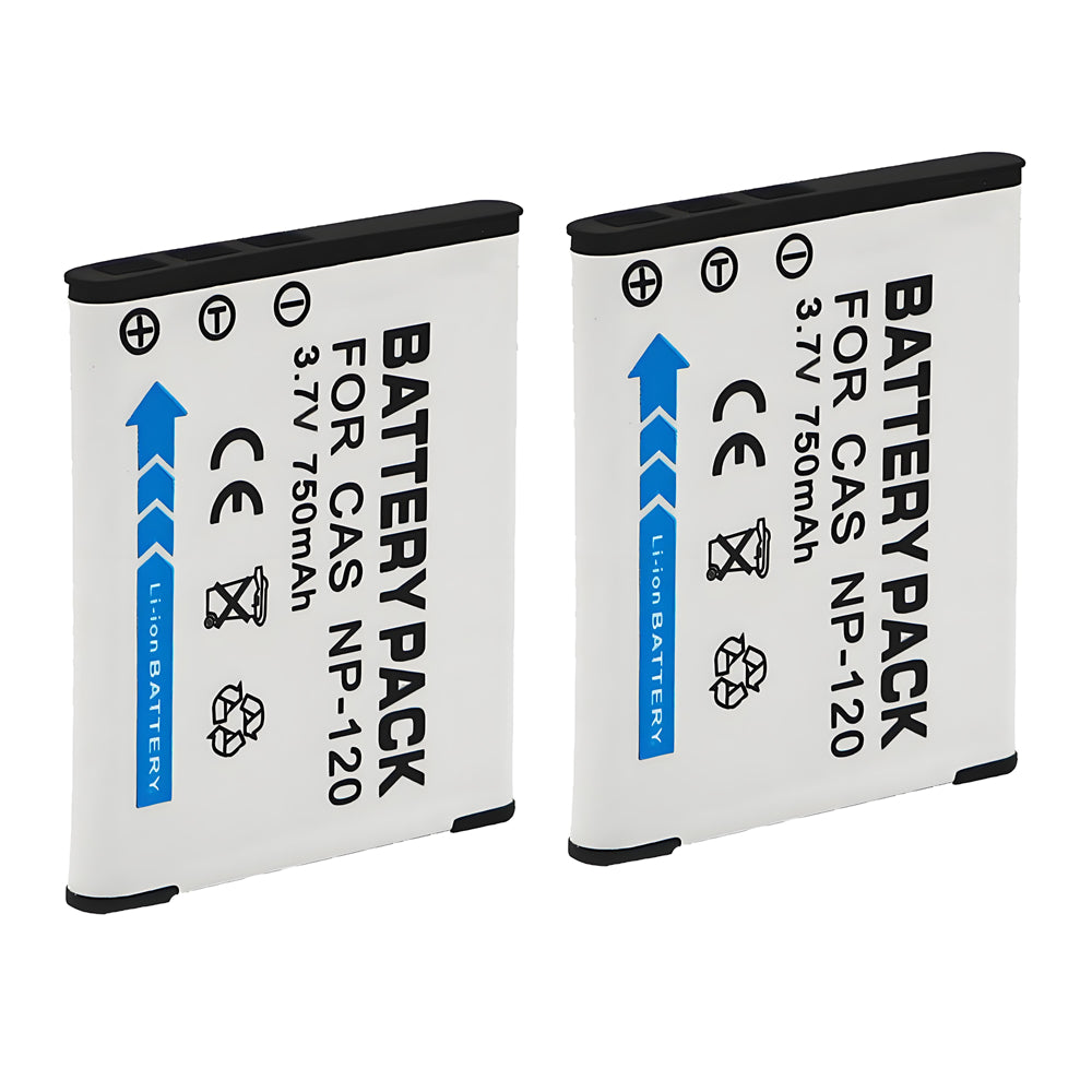 For Casio CNP120 Battery Exilim EX-S200 EX-S300 EX-Z31 750mAh Digital Camera Batteries