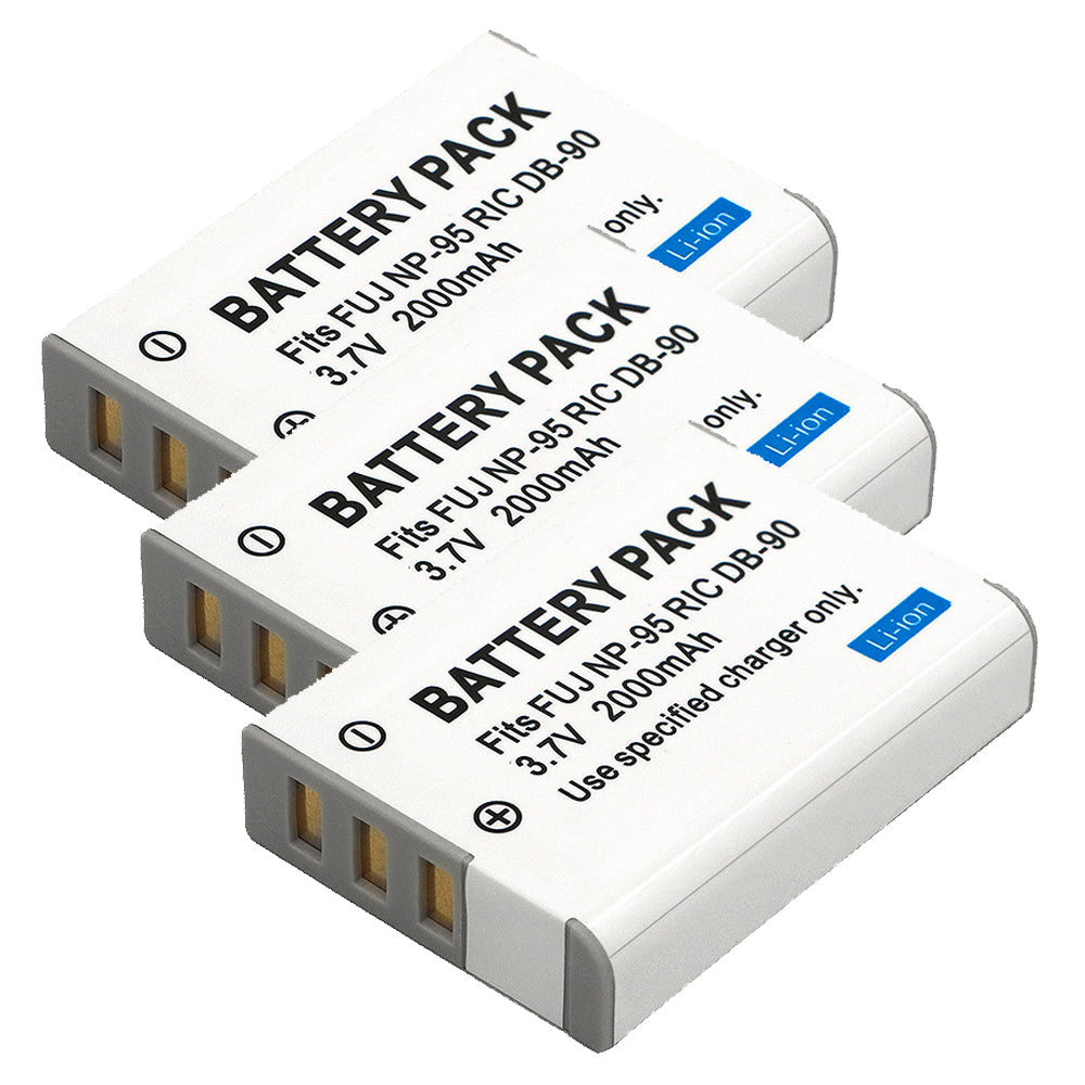 For Fujifilm NP-95 Battery FinePix REAL 3D W1, X100, X100S, X-S1 Batteries