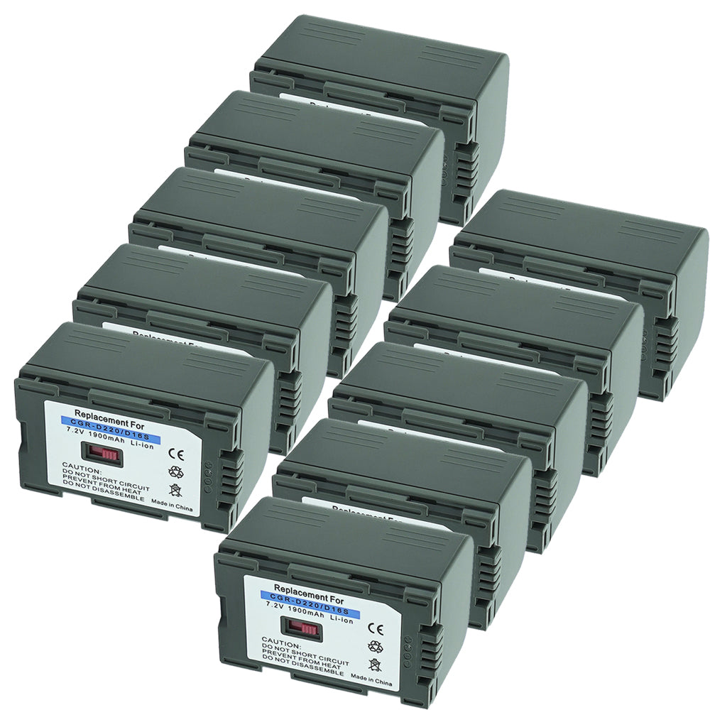 For Panasonic D16S/D220 CGR-D28 Battery  Cga Cgr-d08 D16 D08s D16s D28s 1900mAh Camera Batteries