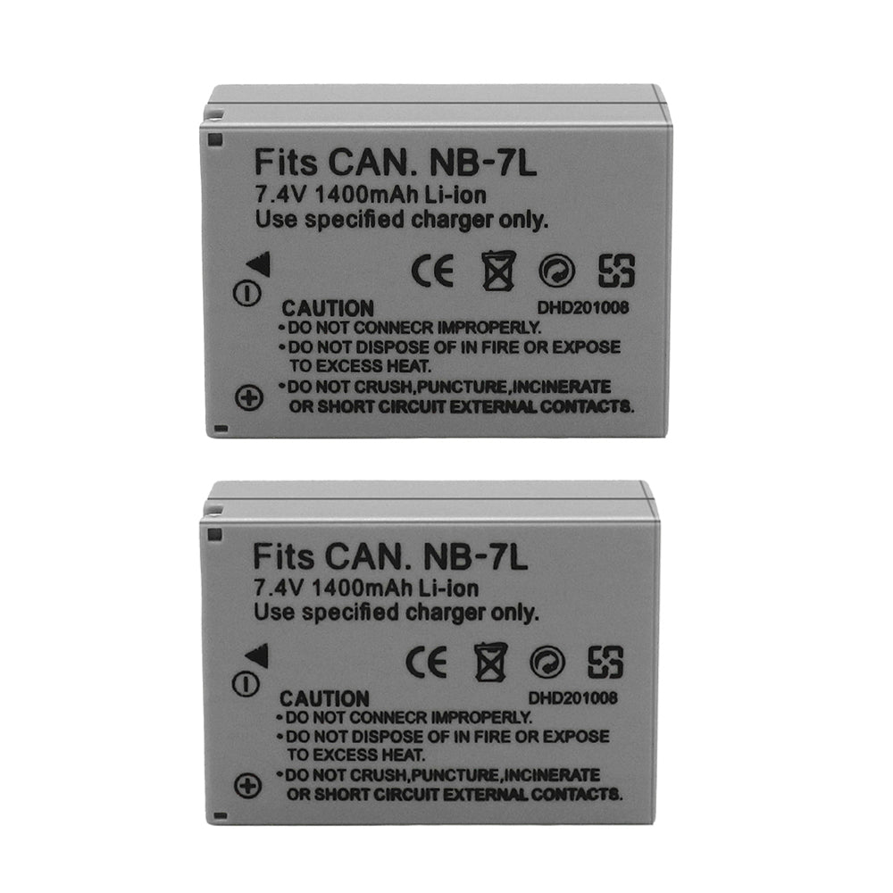 For Canon NB-7L NB7LH Battery CB-2LZE  PowerShot G10 SX30 IS 1400mAh Camera Batteries