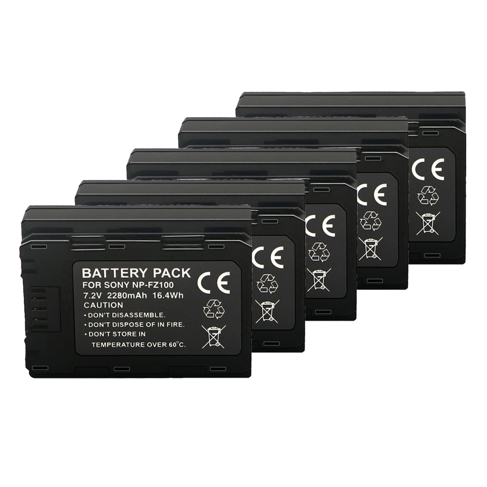 For Sony NP-FZ100 Battery A7iii  A7IV, Sony A7 III Alpha A 9R 2280mAh Camera Batteries