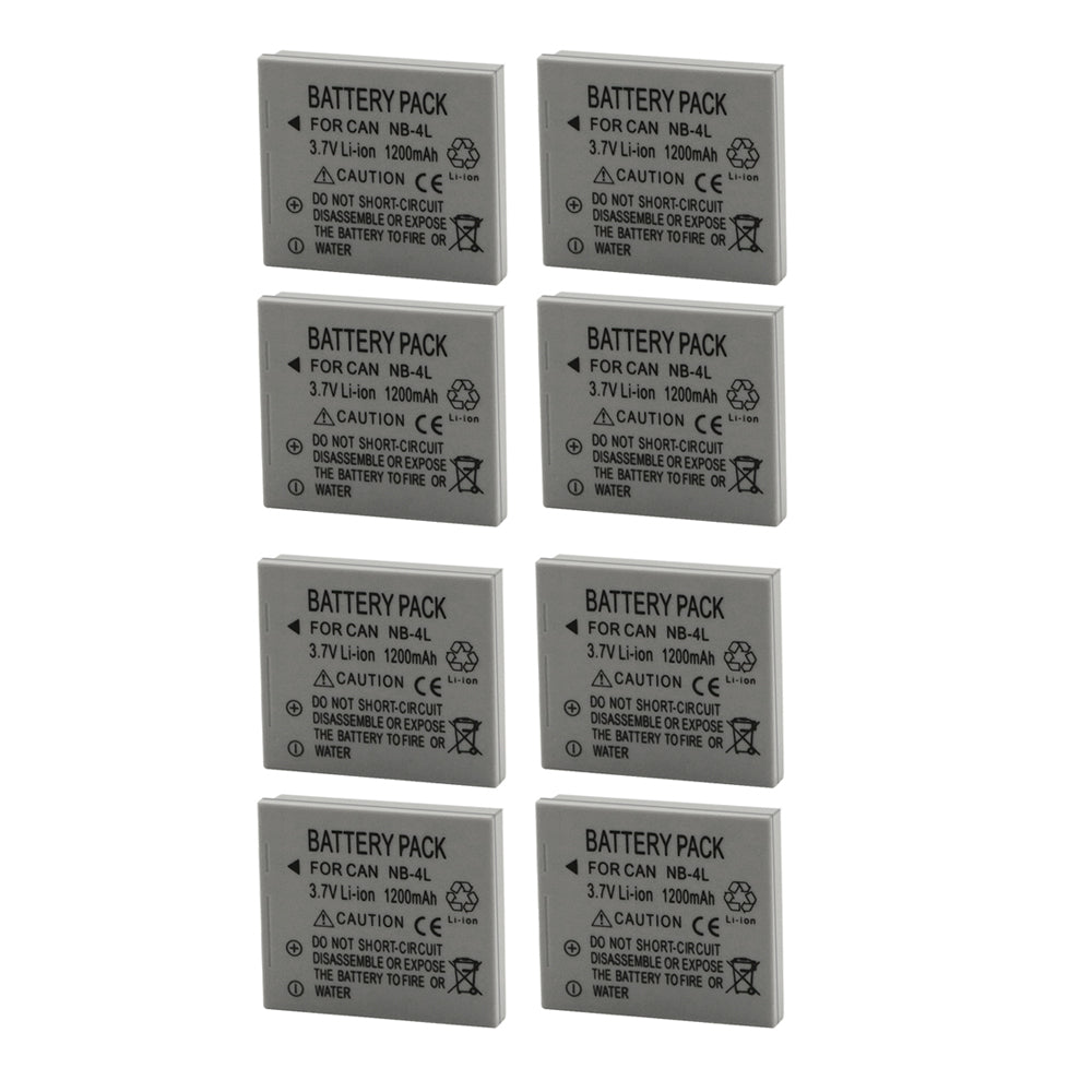 For Canon NB-4L PowerShot SD30 SD200 SD430 IXY Digital 10 Battery 1200mAh Camera Batteries