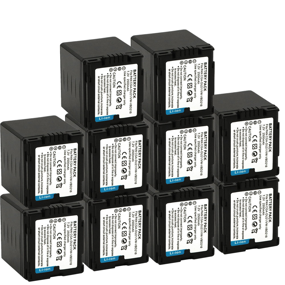 For Panasonic CGA-DU21 Battery Replacement CGA-DU06, CGA-DU07, CGR-DU07, CGA-DU12, CGR-DU12, CGA-DU14, CGR-DU14, CGA-DU21 NV-GS37, NV-GS38, NV-GS40, NV-GS44 2500mAh Camera Batteries