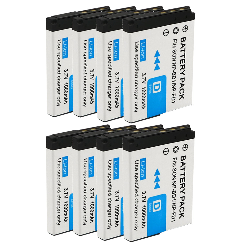 For Sony NP-BD1/NP-FD1 Battery Cyber-shot DSC-G3 T2 T70 TX1 1000mAh Camera Batteries