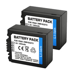 For Panasonic DMW-BLB13 Battery  Lumix DMC-G1, DMC-G2, DMC-G10, DMC-GF1, DMC-GH1 1350mAh Camera Batteries