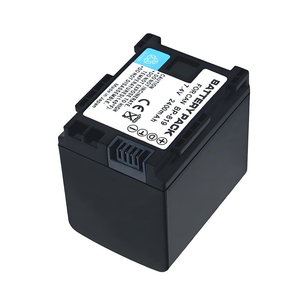 For Canon BP-819 Battery FS10, FS11, VIXIA HF G10 M30 2400mAh Camera Batteries