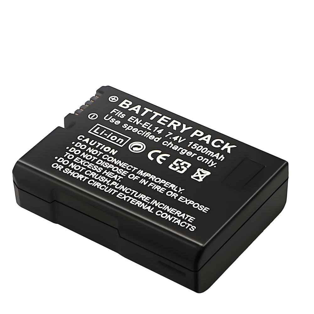 For Nikon EN-EL14 Battery Nikon D3300 DSLR D3400 DSLR D3500 DSLR D5100 DSLR D5200 DSLR 1500mAh Camera Batteries