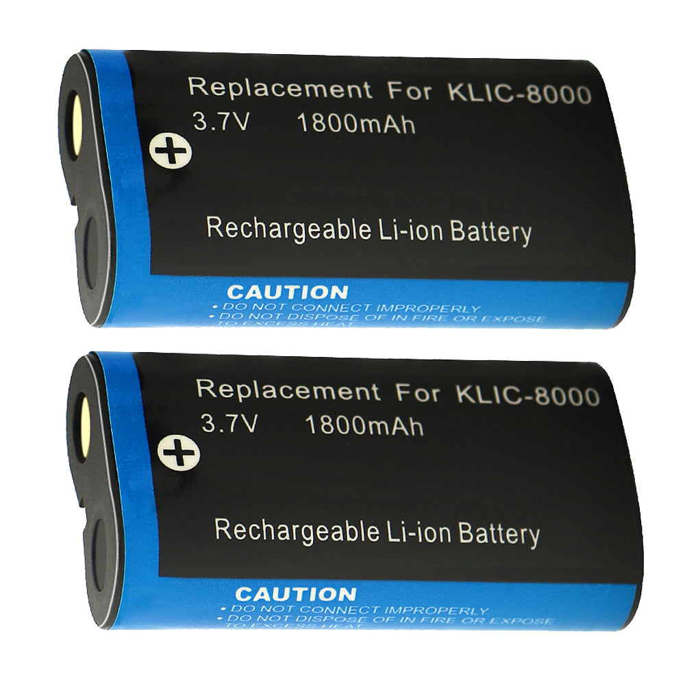 For Kodak Camera Battery KLIC-8000 K8000 3.7V 1800mAh Batteries