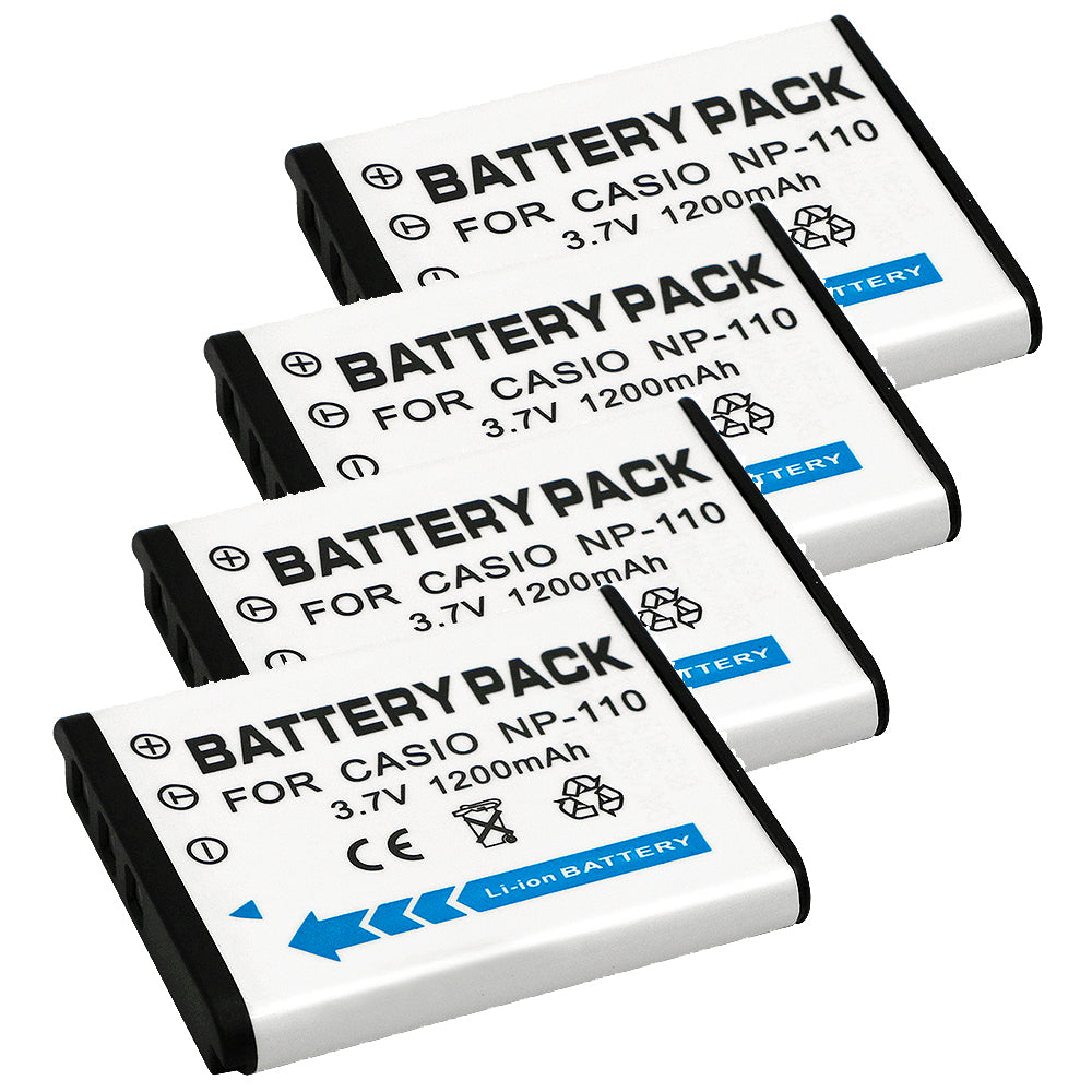 For Casio CNP-160 Battery Exilim EX-ZR20, Exilim EX-FC500S, Exilim EX-ZR501200mAh Camera Batteries