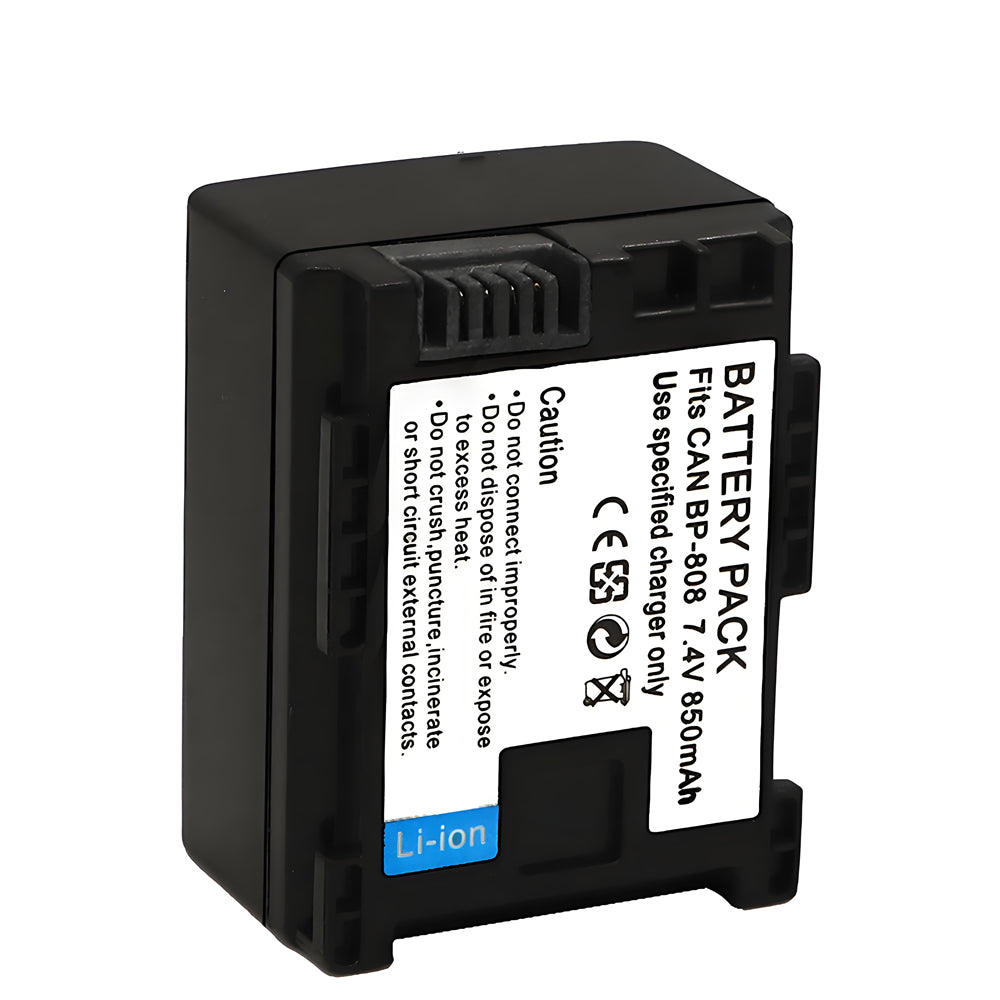 For Canon BP-808 BP-809 Battery FS10, FS11, FS20 VIXIA HF M30 850mAh Camera Batteries