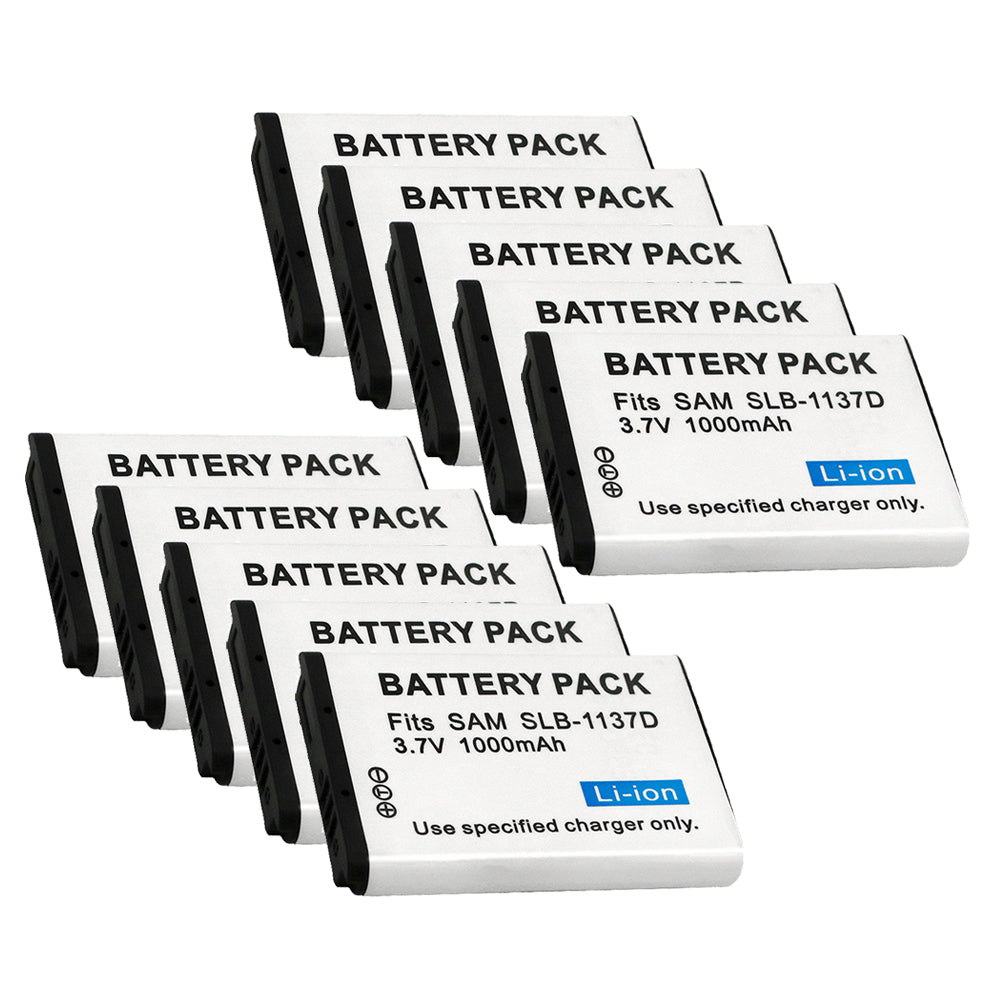 For Samsung SLB-1137D Battery I80, I85, I100, NV11, NV24HD, NV30, NV40, NV100HD 1000mAh Camera Batteries
