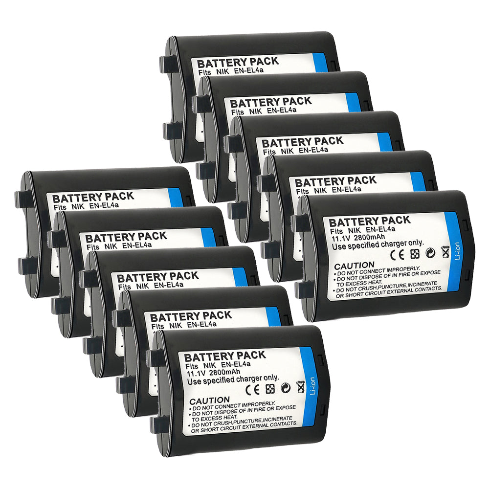 For Nikon EN-EL4 Battery Nikon D2 D2H D2Hs D2X D2Xs D3 2800mAh Camera Batteries