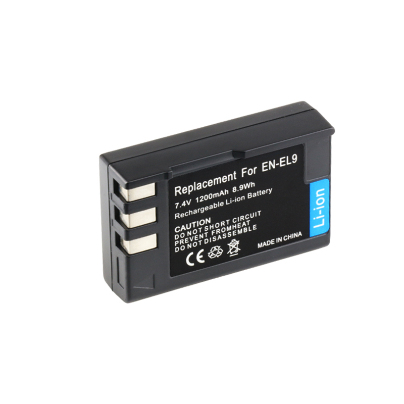 EN-EL9 EN EL9a Battery 2-Pack 2000mAh and USB Charger Compatible with Nikon D40, D40x, D60, D3000, D5000 Digital SLR Cameras