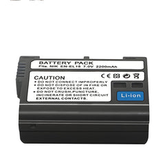 For Nikon EN-EL15A/15B/15C Battery  1 V1 D500  D600 D610  D750 D780  D800 D800E 2200mAh Camera Batteries