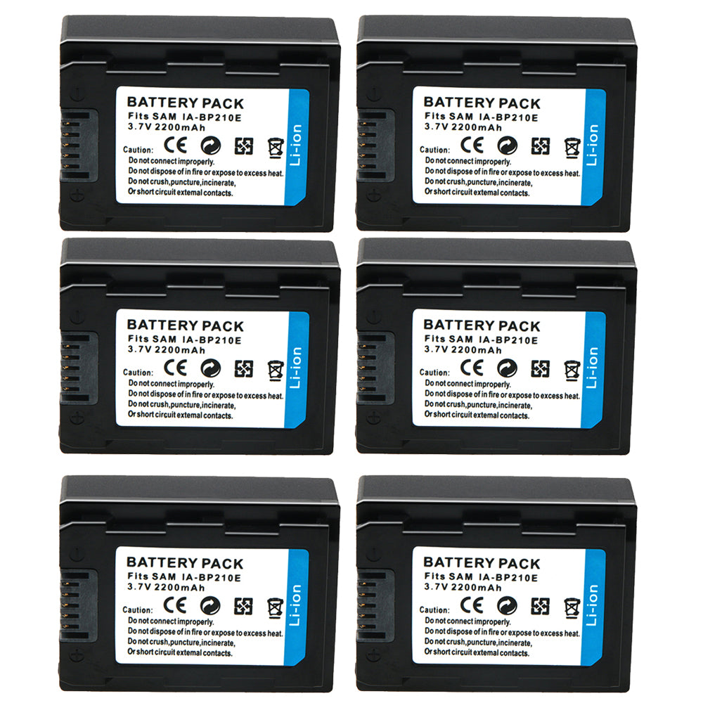 For Samsung IA-BP210E/PP, IA-BP210E, IABP210E, IA-BP210R, IABP210R Camcorder Battery HMX-F80, HMX-F80BP, HMX-F80SP 2200mAh Camera Batteries