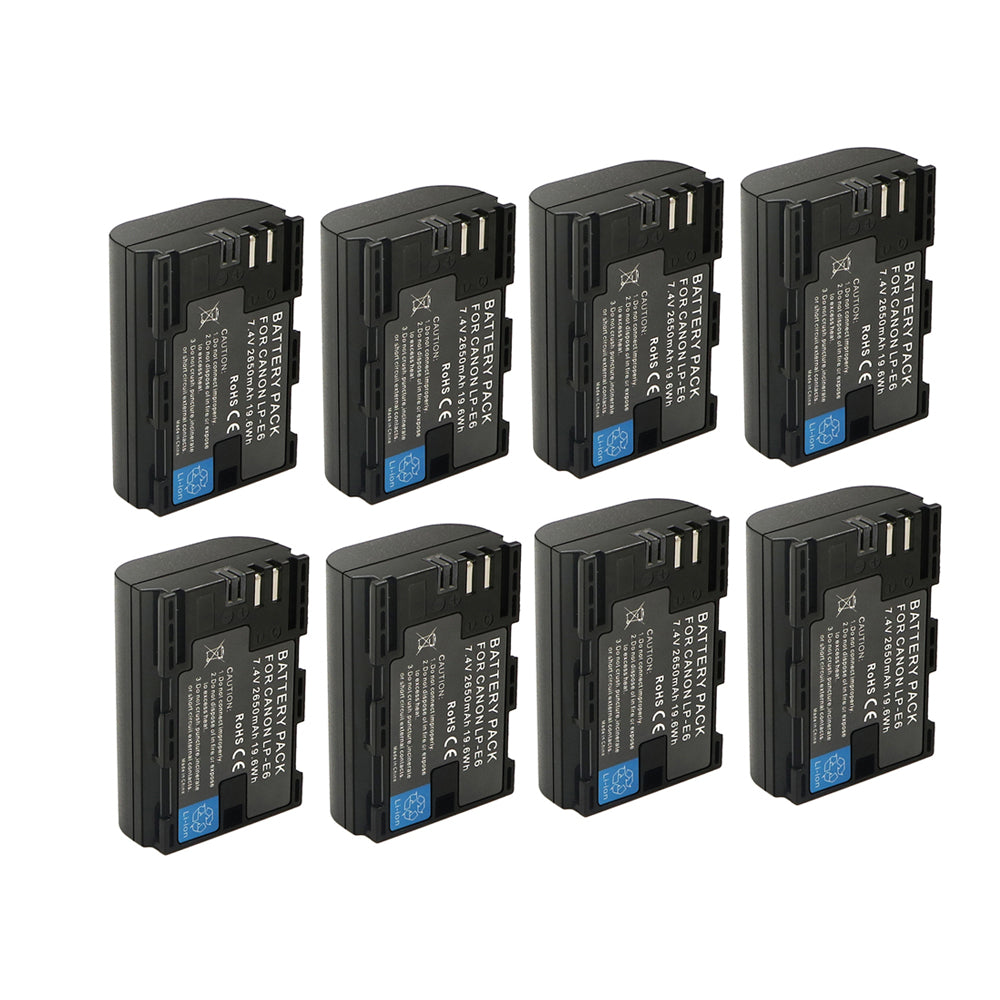 For Canon LP-E6 LPE6 Battery EOS 5DS 6D 60D 2650mAh Camera Batteries