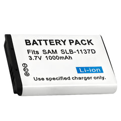 For Samsung SLB-1137D Battery I80, I85, I100, NV11, NV24HD, NV30, NV40, NV100HD 1000mAh Camera Batteries