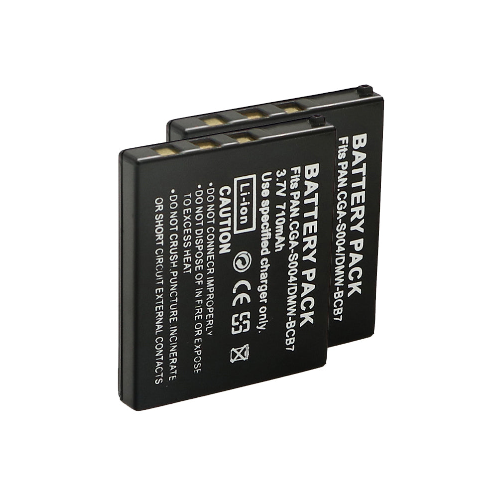 For Panasonic CGA-S004 Compatible Battery Fujifilm NP-40, NP-40N, CGA-S004A, CGA-S004E, CGR-S001B, DMW-BCB7, Kodak KLIC-7005, Samsung SLB-0737, SLB-0837, Sanyo NP-40 710mAh Camera Batteries