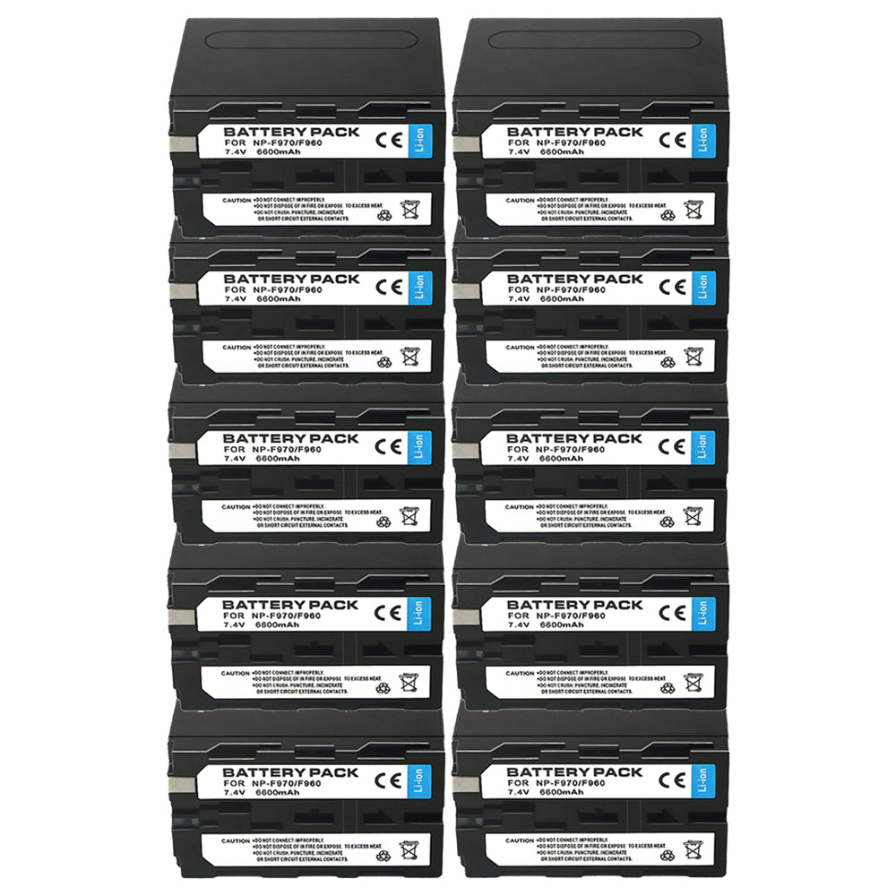 NP-F970 Battery 6600mAh for Sony NP-F970 F960 F950 F930 F550 F570 F750 Camera Batteries