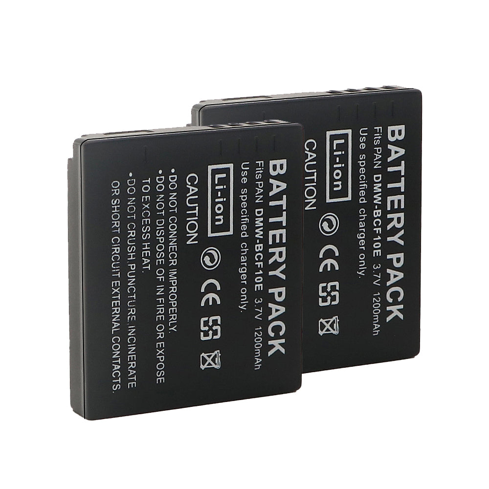 For Panasonic DMW-BCF10 DMW-BCF10E Battery Replacement DE-A59 DE-A59B, DE-A60 DMC-FS10 Lumix DMC-FS11 1200mAh Camera Batteries
