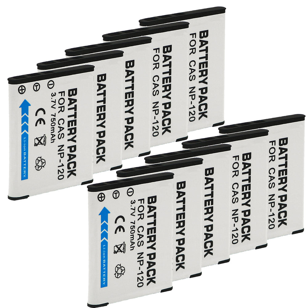 For Casio CNP120 Battery Exilim EX-S200 EX-S300 EX-Z31 750mAh Digital Camera Batteries