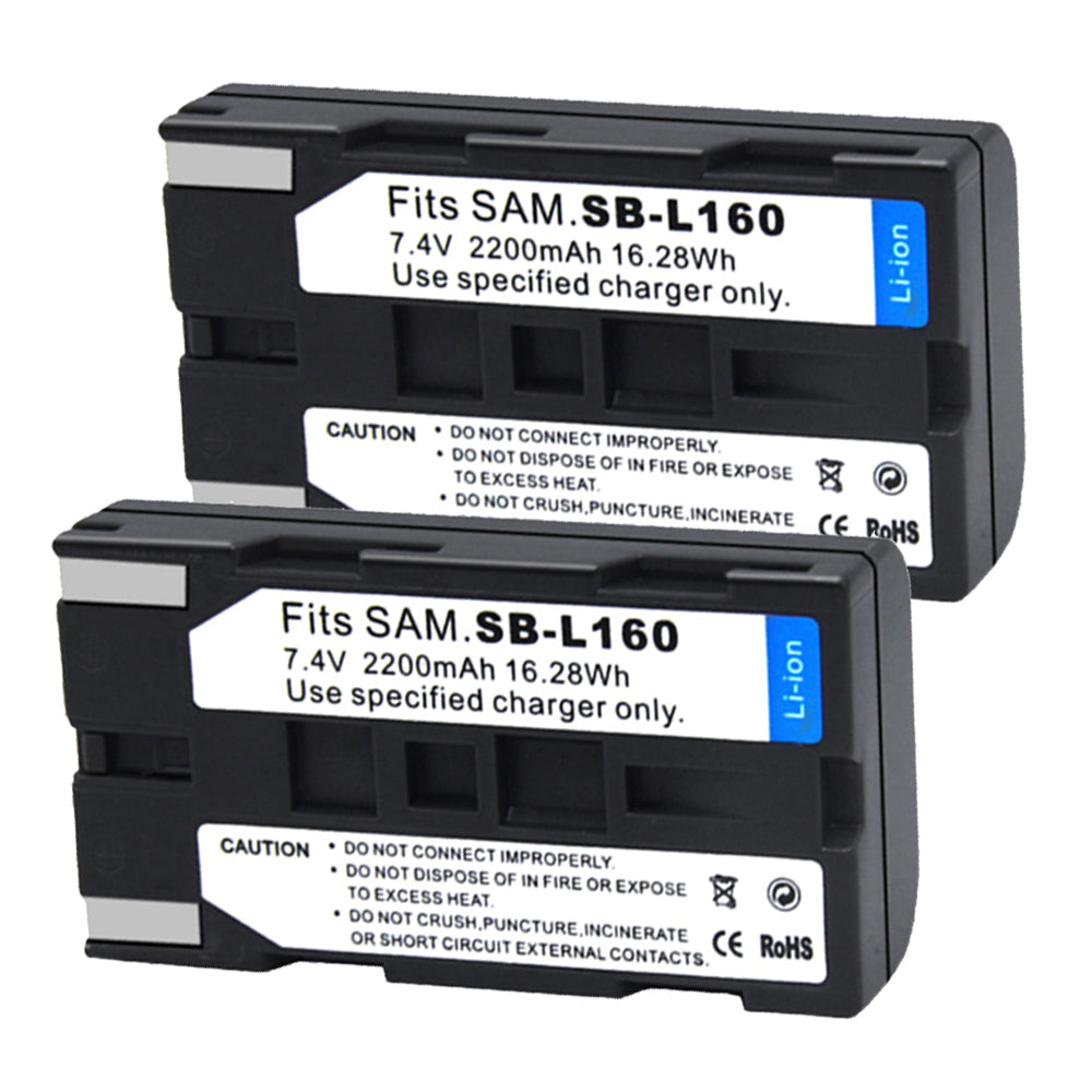 For Samsung SB-L160 Battery SC-L520, SC-L530, SC-L550 SC-L600 2200mAh Camera Batteries