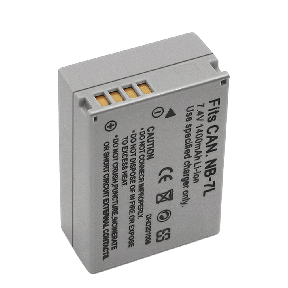 NB-7L 7.4V 1400mAh Li-ion Battery and Charger  Replacement for Canon PowerShot G10, PowerShot G10 IS, PowerShot G10IS, PowerShot G11, PowerShot G12, PowerShot SX30 IS, PowerShot SX30IS Digital Cameras