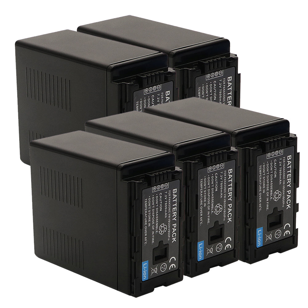 For Panasonic VW-VBG6H Camcorder Battery High Capacity AG-AC160A AC7 AC130A HMC40 HMC70 HMC150 7800mAh Camera Batteries