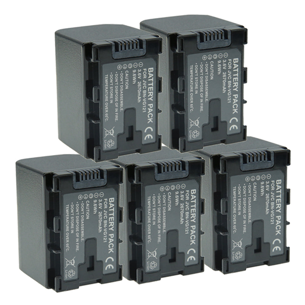 For JVC Camera Battery BN-VG121 3.6V 2670mAh Batteries