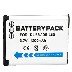 For Panasonic VW-VBX070 Battery D-Li88 Pentax D-LI88 DLI88 Pentax Optio H90, Optio P70 1200mAh Camera Batteries