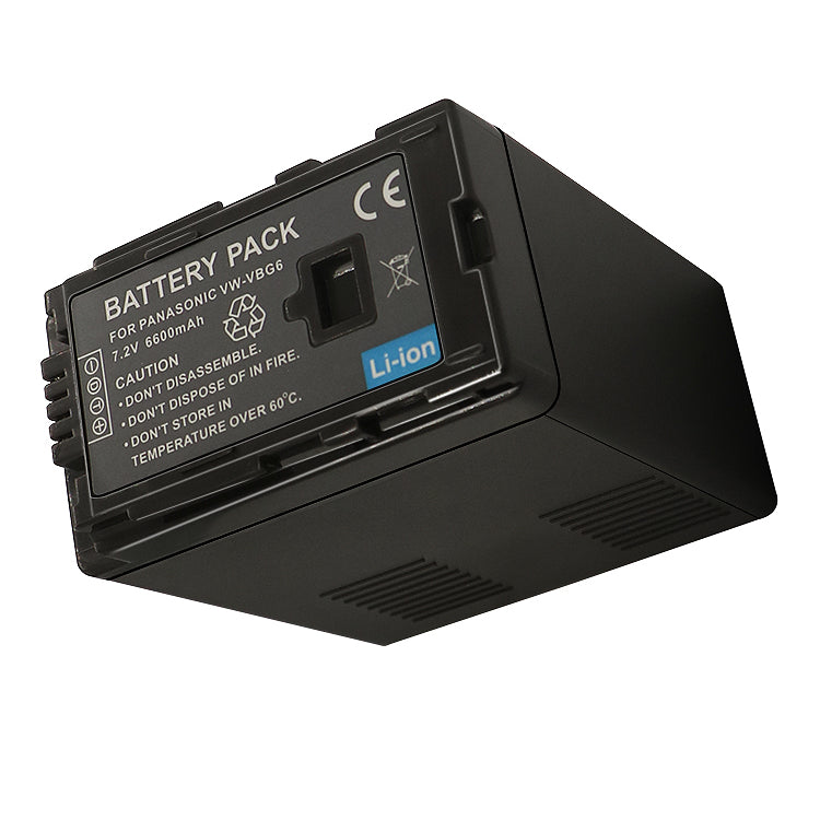For Panasonic VW-VBG6 Battery Replacement  AG-HMC40, AG-HMC43, AG-HMC45A, AG-HMC70, AG-HMC70U, AG-HMC73MC, AG-HMC80, AG-HMC83MC, AG-HMC150, AG-HMC151E, 6600mAh Camera Batteries