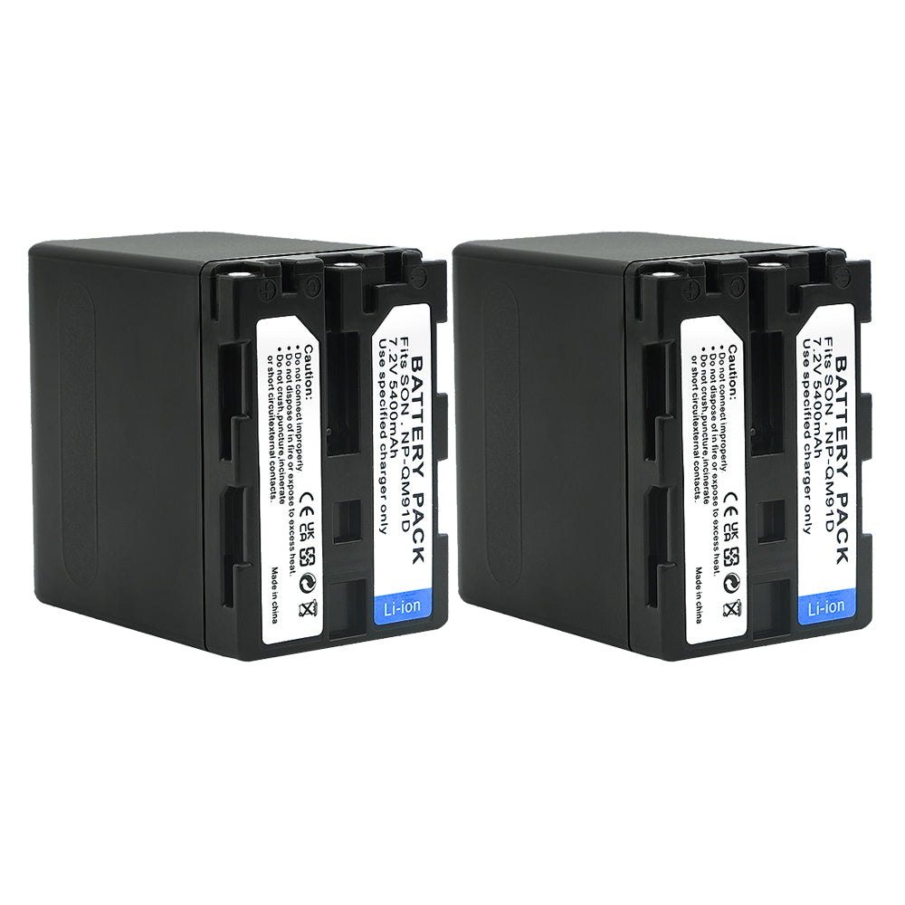 For Sony NP-QM91D Battery CCD-TRV328 338 DCR-DVD300 301 DCR-HC14 5400mAh Camera Batteries