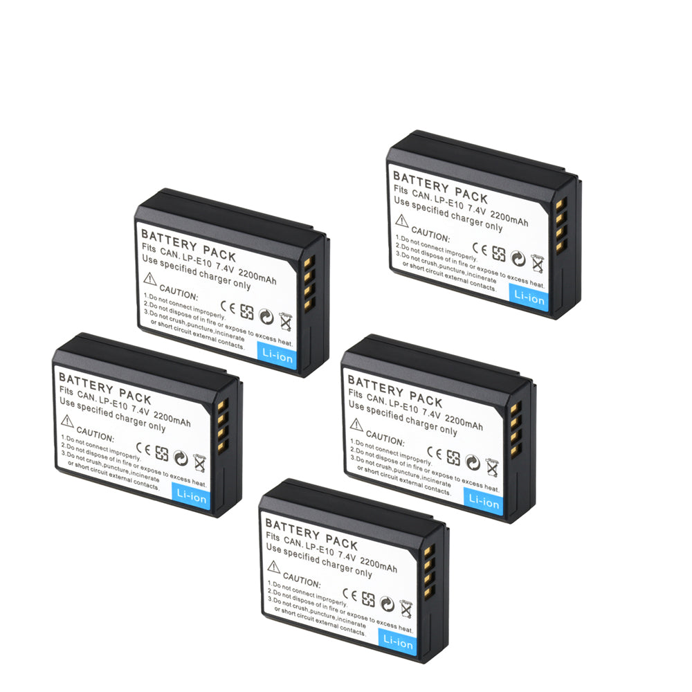 LP-E10 Battery for Canon EOS Rebel T7 T6 T5 T3 T100 2200mAh Cameras Batteries