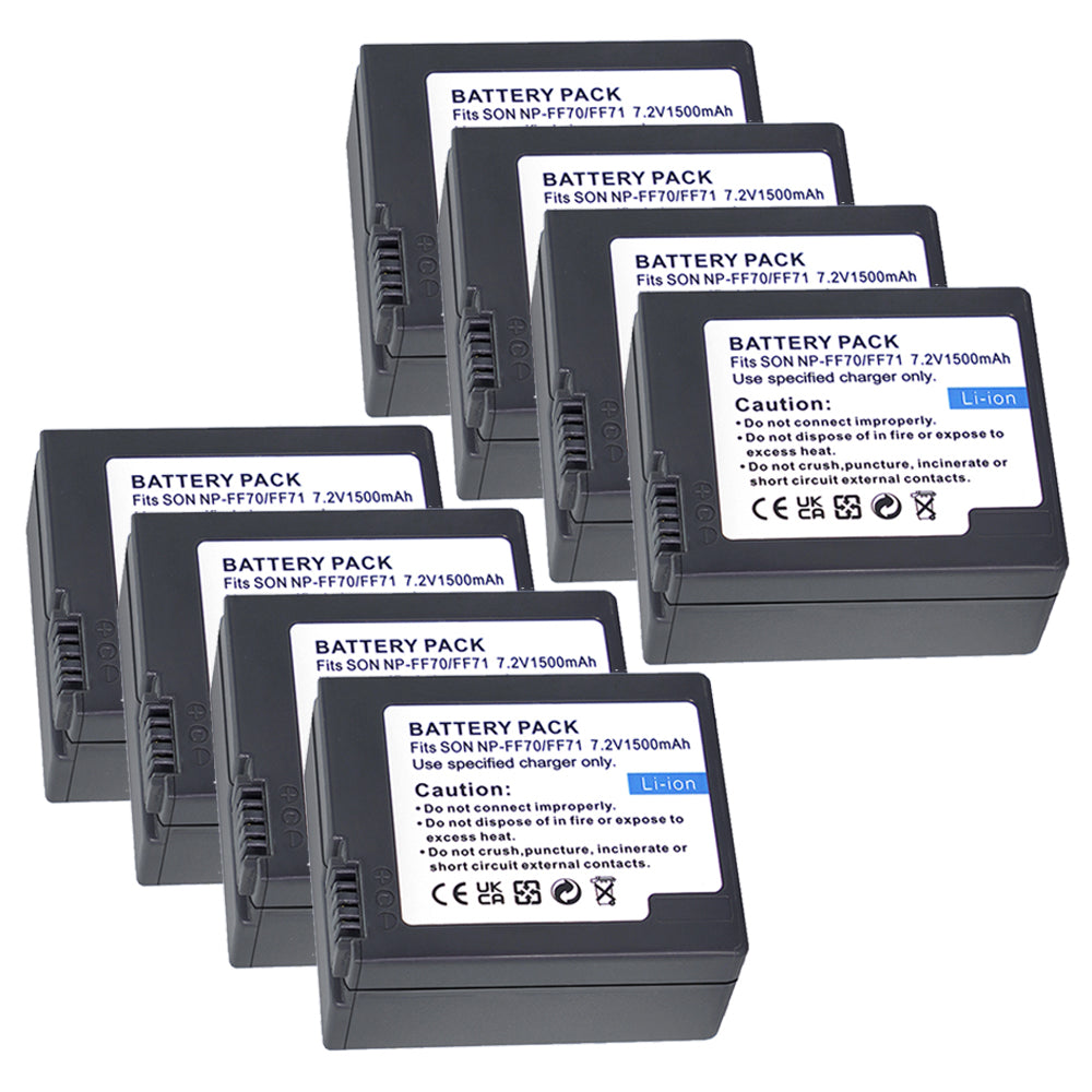 For Sony NP-FF70 NP-FF71 NP-FF71S Battery DCR-HC1000, DCR-HC1000E 1500mAh Camera Batteries