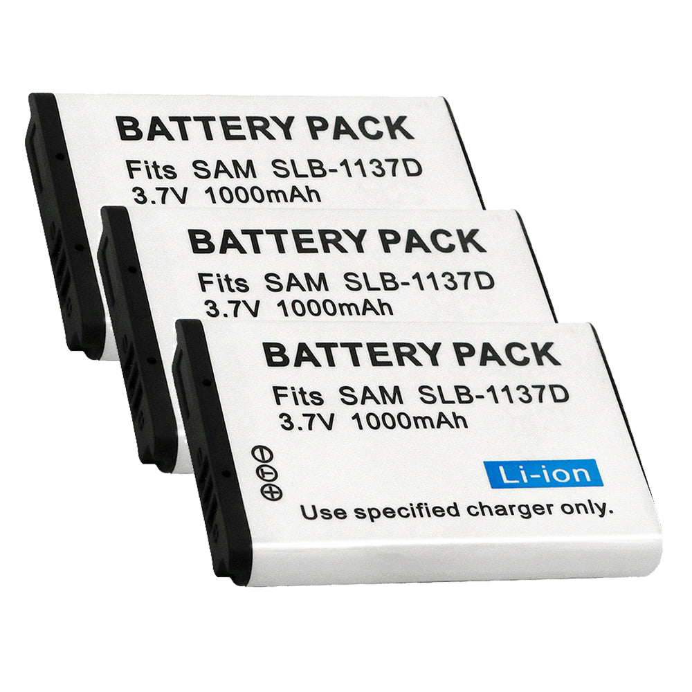 For Samsung SLB-1137D Battery I80, I85, I100, NV11, NV24HD, NV30, NV40, NV100HD 1000mAh Camera Batteries