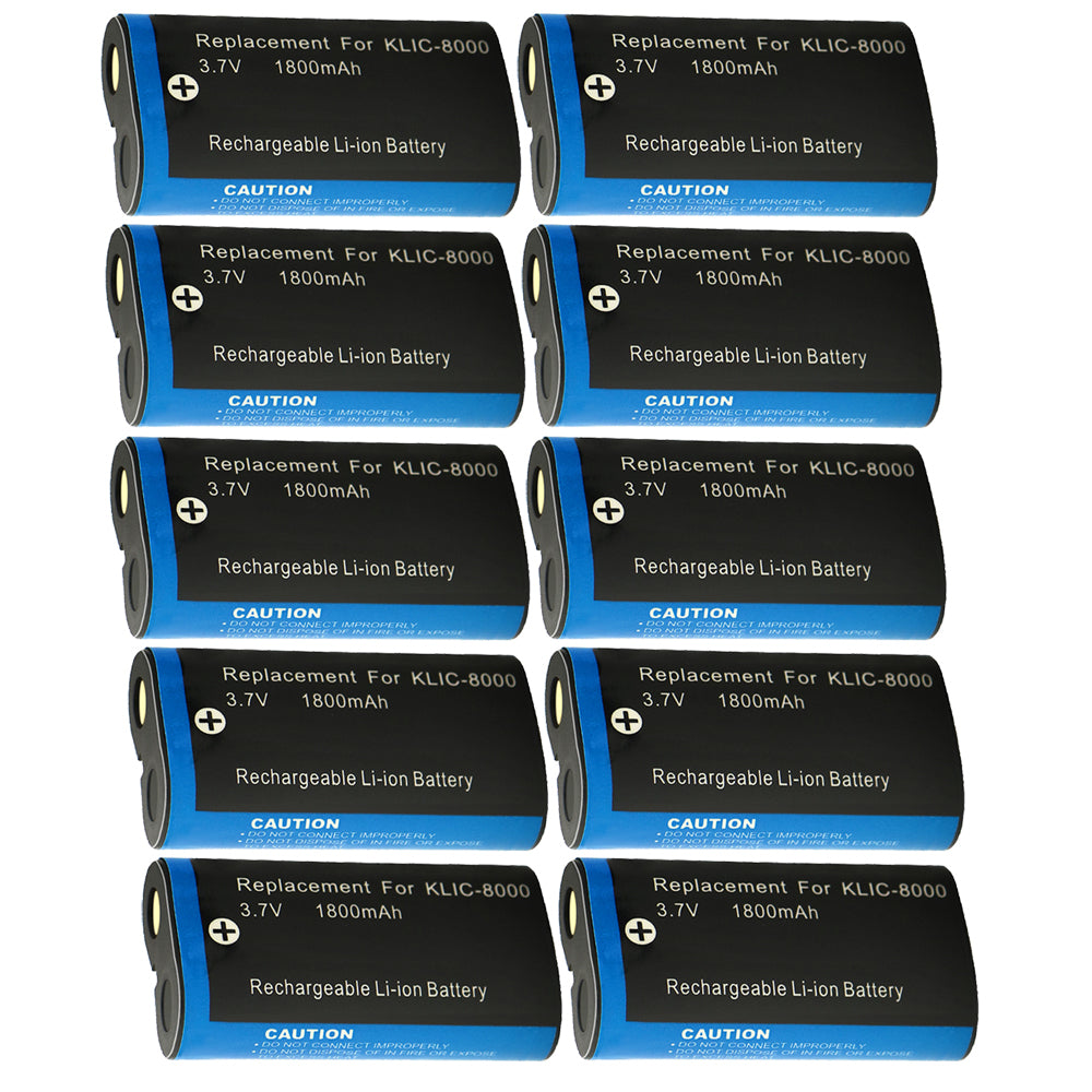 For Kodak Camera Battery KLIC-8000 K8000 3.7V 1800mAh Batteries