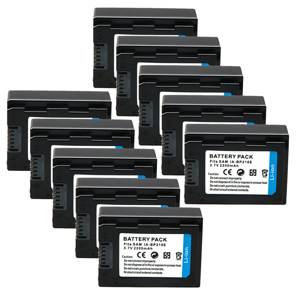 For Samsung IA-BP210E/PP, IA-BP210E, IABP210E, IA-BP210R, IABP210R Camcorder Battery HMX-F80, HMX-F80BP, HMX-F80SP 2200mAh Camera Batteries