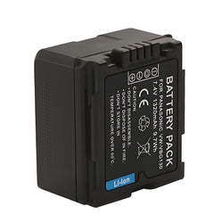 For Panasonic VW-VBG130 Battery Replacement Lumix DMC-L10, HDC-HS250, HDC-HS300, HDC-HS700, HDC-SD10, HDC-SD600, HDC-SD700, HDC-SDT750, HDC-TM10, HDC-TM15 1320mAh Camera Batteries
