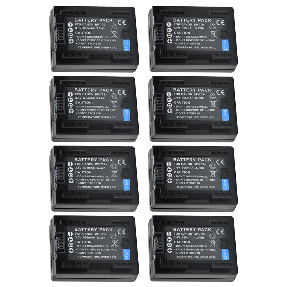 For Canon BP-709 Battery VIXIA HF M50 HFM50 HFR30 895mAh Camera Batteries