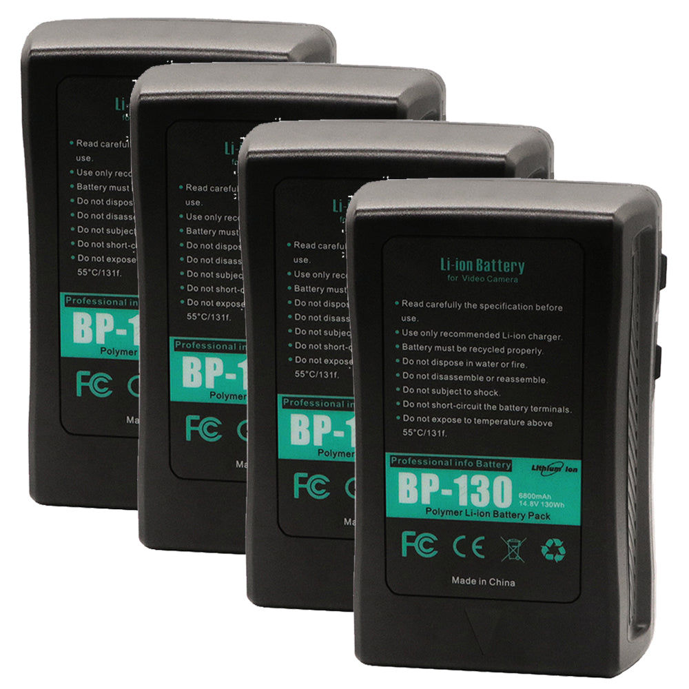 For Sony BP-130W Battery Broadcast Camera V-Mount V-Mount / V-Lock Battery BP-65H 8800mAh Camera Batteries