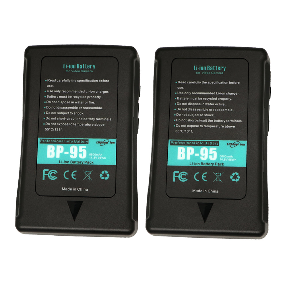 For Sony BP-95W BP-150W Battery DSR-250P, DSR-600P, DSR-650P, HDW-800P 6600mAh Camera Batteries