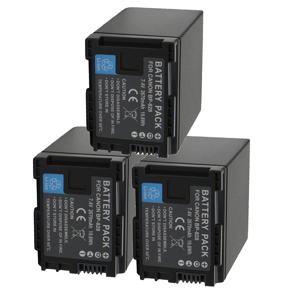 For Canon BP-828 Battery XA10 VIXIA HF G21 XF400 2670mAh Camera Batteries