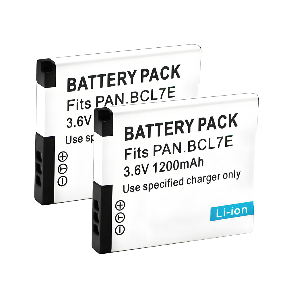 For Panasonic DMW-BCL7E Battery Lumix DMC-F5, DMC-FH10, DMC-FS50 1200mAh Camera Batteries